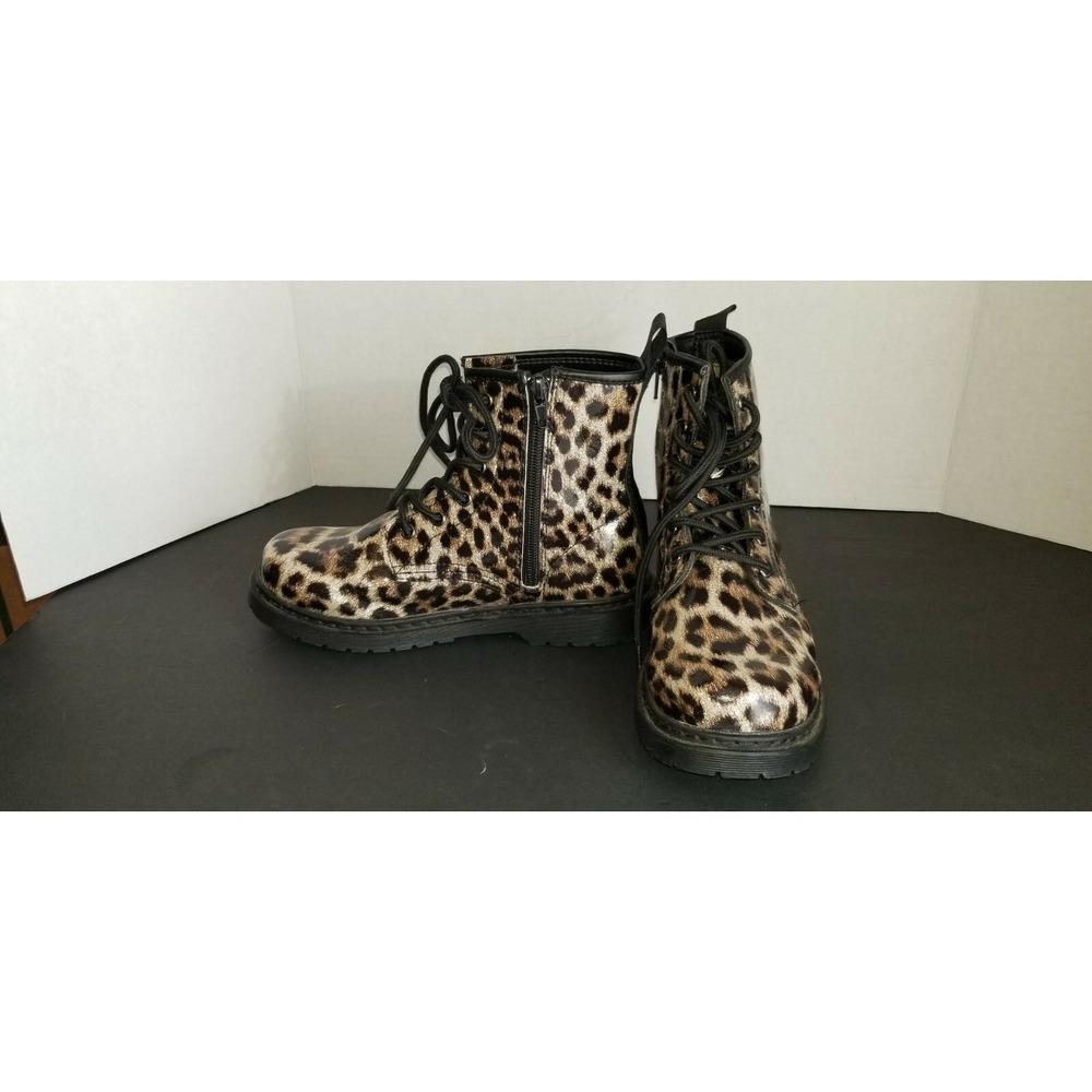 Steve Madden Leopard Jsashaa Girls Boots Sz.5 Sparkle‎ Rain Boots